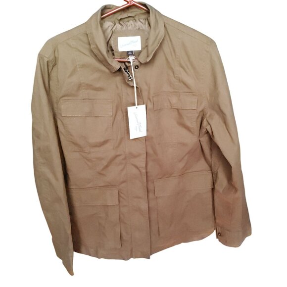 Universal Thread Womens Cargo Jacket Size L Cotton Khaki With Tags - Picture 2 of 13